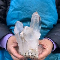 2Pieces 1980g Clear White Quartz Crystal Cluster Rough Specimen Healing 2977