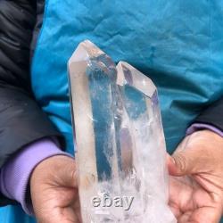2Pieces 1980g Clear White Quartz Crystal Cluster Rough Specimen Healing 2977