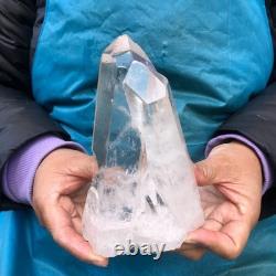 2Pieces 1980g Clear White Quartz Crystal Cluster Rough Specimen Healing 2977