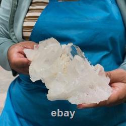 2Pieces 2290G Clear White Quartz Crystal Cluster Rough Specimen Healing 1526