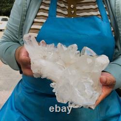 2Pieces 2290G Clear White Quartz Crystal Cluster Rough Specimen Healing 1526