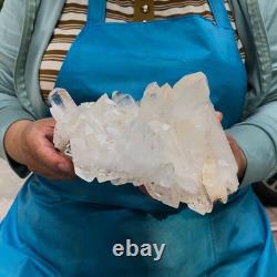 2Pieces 2290G Clear White Quartz Crystal Cluster Rough Specimen Healing 1526