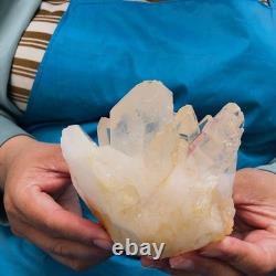 2Pieces 2480g Clear White Quartz Crystal Cluster Rough Specimen Healing 1464