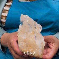 2Pieces 2480g Clear White Quartz Crystal Cluster Rough Specimen Healing 1464