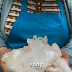 2Pieces 2480g Clear White Quartz Crystal Cluster Rough Specimen Healing 1464