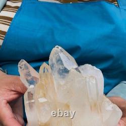 2Pieces 2480g Clear White Quartz Crystal Cluster Rough Specimen Healing 1464