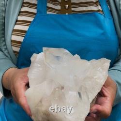 2Pieces 2480g Clear White Quartz Crystal Cluster Rough Specimen Healing 1464