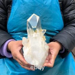 2Pieces 2960G Clear White Quartz Crystal Cluster Rough Specimen Healing 2883