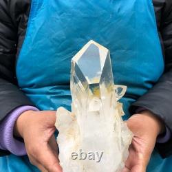 2Pieces 2960G Clear White Quartz Crystal Cluster Rough Specimen Healing 2883