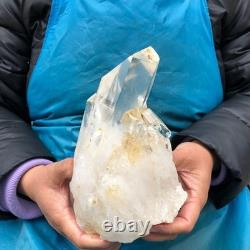 2Pieces 2960G Clear White Quartz Crystal Cluster Rough Specimen Healing 2883
