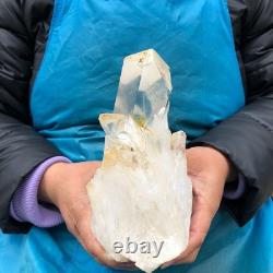 2Pieces 2960G Clear White Quartz Crystal Cluster Rough Specimen Healing 2883