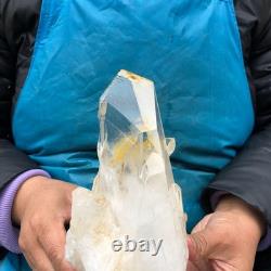 2Pieces 2960G Clear White Quartz Crystal Cluster Rough Specimen Healing 2883