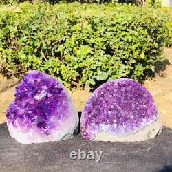 2Pieces 3.58LB Natural Beautiful Uruguayan Amethyst Quartz Crystal Healing 3230