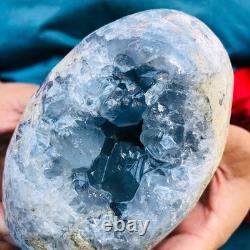 2Pieces 4.95LB natural blue crystal cave quartz crystal mineral specimens 3253