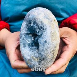 2Pieces 4.95LB natural blue crystal cave quartz crystal mineral specimens 3253