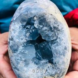 2Pieces 4.95LB natural blue crystal cave quartz crystal mineral specimens 3253