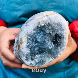 2Pieces 4.95LB natural blue crystal cave quartz crystal mineral specimens 3253