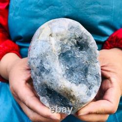 2Pieces 4.95LB natural blue crystal cave quartz crystal mineral specimens 3253