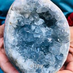 2Pieces 4.95LB natural blue crystal cave quartz crystal mineral specimens 3253