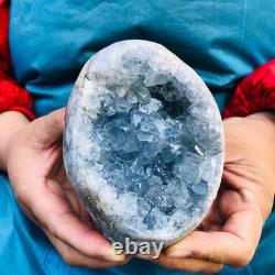 2Pieces 4.95LB natural blue crystal cave quartz crystal mineral specimens 3253