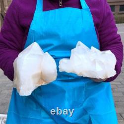 2Pieces 6.73LB Natural Clear Quartz Cluster Crystal Cluster Mineral Specimen 425