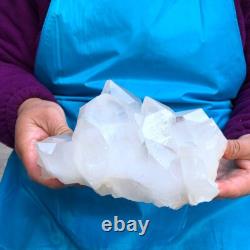2Pieces 6.73LB Natural Clear Quartz Cluster Crystal Cluster Mineral Specimen 425