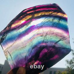 2.03LB Natural Rainbow Fluorite Crystal Quartz Piece Healing Specimen Stone