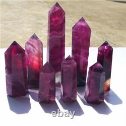 2.2LBTop Wholesale Natural Crystal pink fluorite Point For Quartz healing