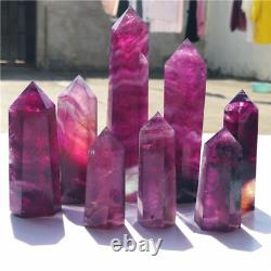 2.2LBTop Wholesale Natural Crystal pink fluorite Point For Quartz healing