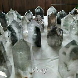 2.2LB 12Pieces Natural Phantom Ghost Clear Quartz Crystal Points Tower Healing