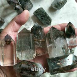 2.2LB 15Pieces Natural Phantom Ghost Clear Quartz Crystal Points Tower Healing