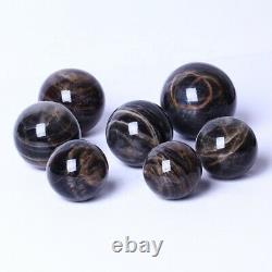 2.2LB Wholesale Natural Healing Stones Crystal Balls Black Moonstone Polished