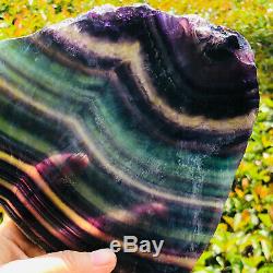 2.51LB Natural Rainbow Fluorite Crystal Quartz Piece Healing Specimen Stone