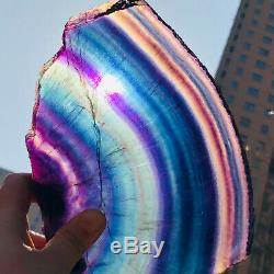 2.57LB Natural Rainbow Fluorite Crystal Quartz Piece Healing Specimen Stone13
