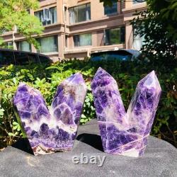 2 Pieces 1880g Natural Dreamy Purple Crystal Multi Pointed Pillars Healing 1165
