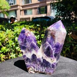 2 Pieces 1880g Natural Dreamy Purple Crystal Multi Pointed Pillars Healing 1165