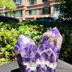 2 Pieces 1880g Natural Dreamy Purple Crystal Multi Pointed Pillars Healing 1165