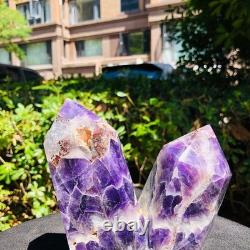 2 Pieces 1880g Natural Dreamy Purple Crystal Multi Pointed Pillars Healing 1165