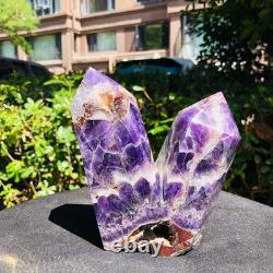 2 Pieces 1880g Natural Dreamy Purple Crystal Multi Pointed Pillars Healing 1165