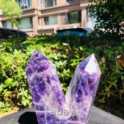 2 Pieces 1880g Natural Dreamy Purple Crystal Multi Pointed Pillars Healing 1165