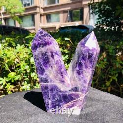 2 Pieces 1880g Natural Dreamy Purple Crystal Multi Pointed Pillars Healing 1165