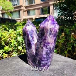 2 Pieces 1880g Natural Dreamy Purple Crystal Multi Pointed Pillars Healing 1165