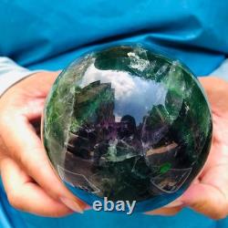 2 Pieces 2240g Natural Fransparent Fluorite Energy Ball Reiki Stone Healing 889
