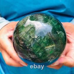 2 Pieces 2240g Natural Fransparent Fluorite Energy Ball Reiki Stone Healing 889