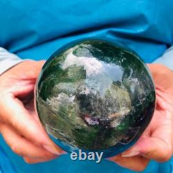 2 Pieces 2240g Natural Fransparent Fluorite Energy Ball Reiki Stone Healing 889