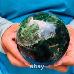 2 Pieces 2240g Natural Fransparent Fluorite Energy Ball Reiki Stone Healing 889