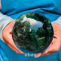 2 Pieces 2240g Natural Fransparent Fluorite Energy Ball Reiki Stone Healing 889