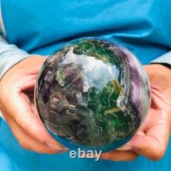 2 Pieces 2240g Natural Fransparent Fluorite Energy Ball Reiki Stone Healing 889