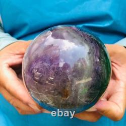 2 Pieces 2240g Natural Fransparent Fluorite Energy Ball Reiki Stone Healing 889