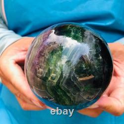 2 Pieces 2240g Natural Fransparent Fluorite Energy Ball Reiki Stone Healing 889
